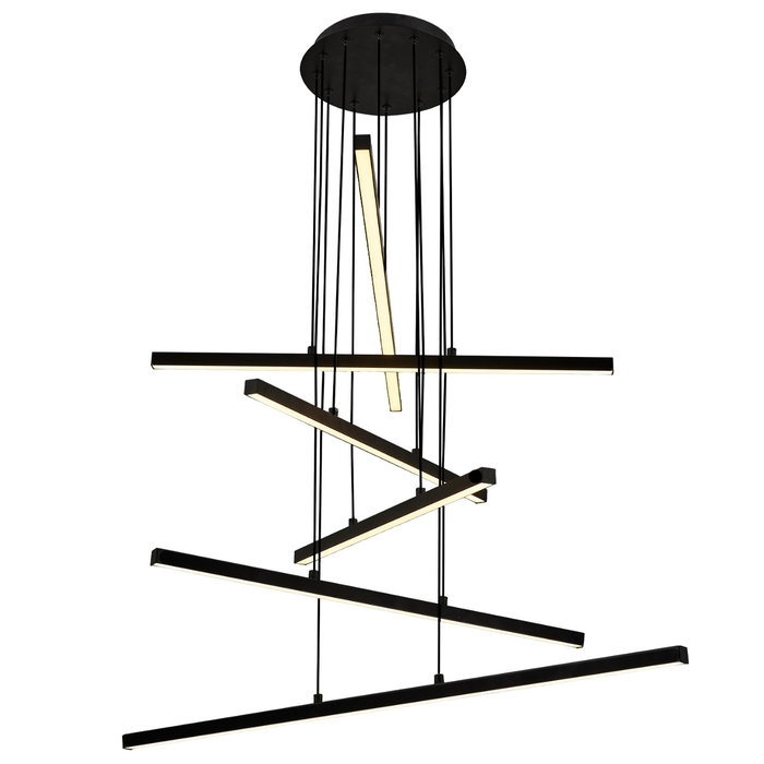 Opviq L1245 Lámpara de araña negra de diseño escandinavo